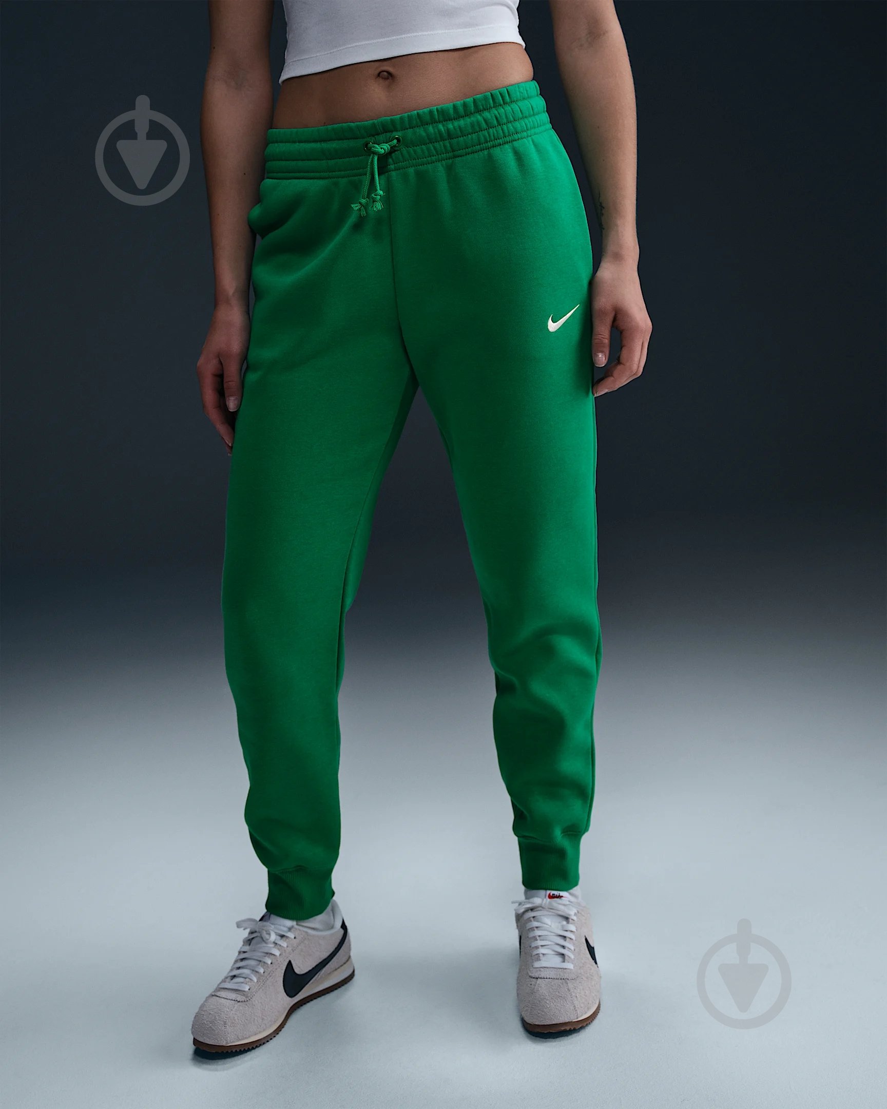 Штани Nike W NSW PHNX FLC MR PANT STD FZ7626-324 р.S зелений - фото 1