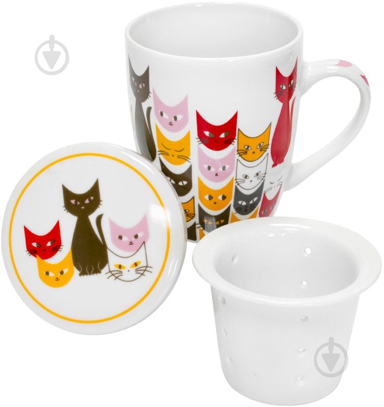 Чашка-заварник Keramia Котята 360 мл 21-279-001 - фото 2 Чашка-заварник Keramia Котята 360 мл 21-279-001 - фото 2
