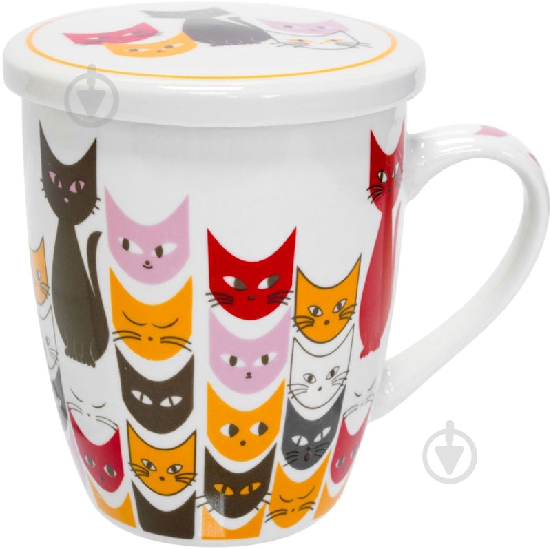 Чашка-заварник Keramia Котята 360 мл 21-279-001 - фото 1 Чашка-заварник Keramia Котята 360 мл 21-279-001 - фото 1