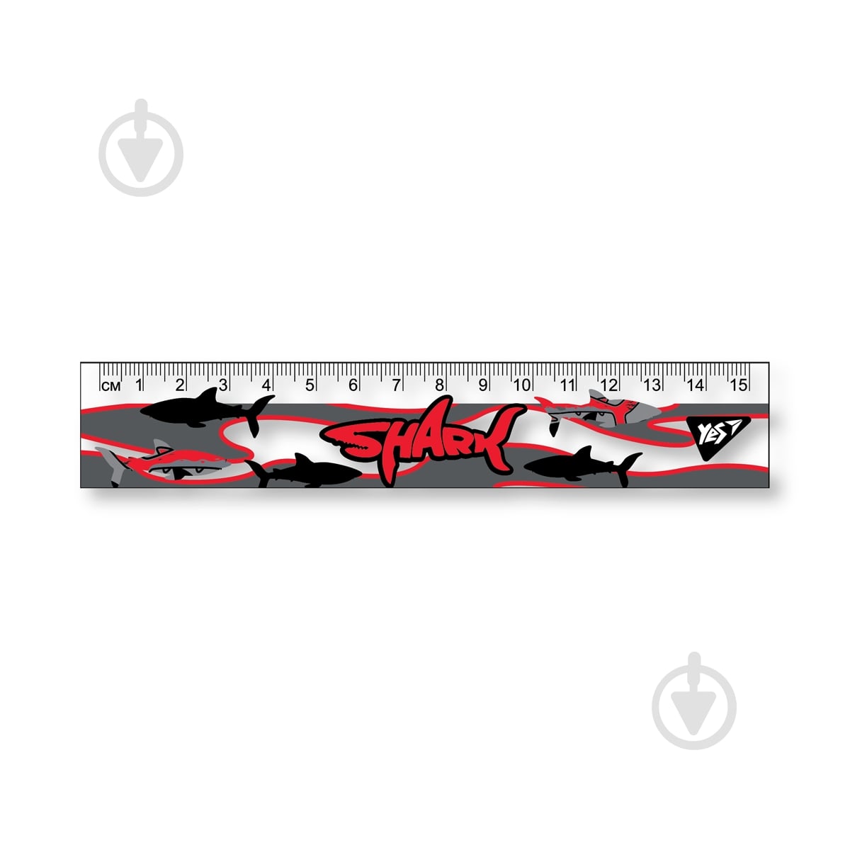 Линейка измерительная Shark 15 см YES - фото 1 Линейка измерительная Shark 15 см YES - фото 1