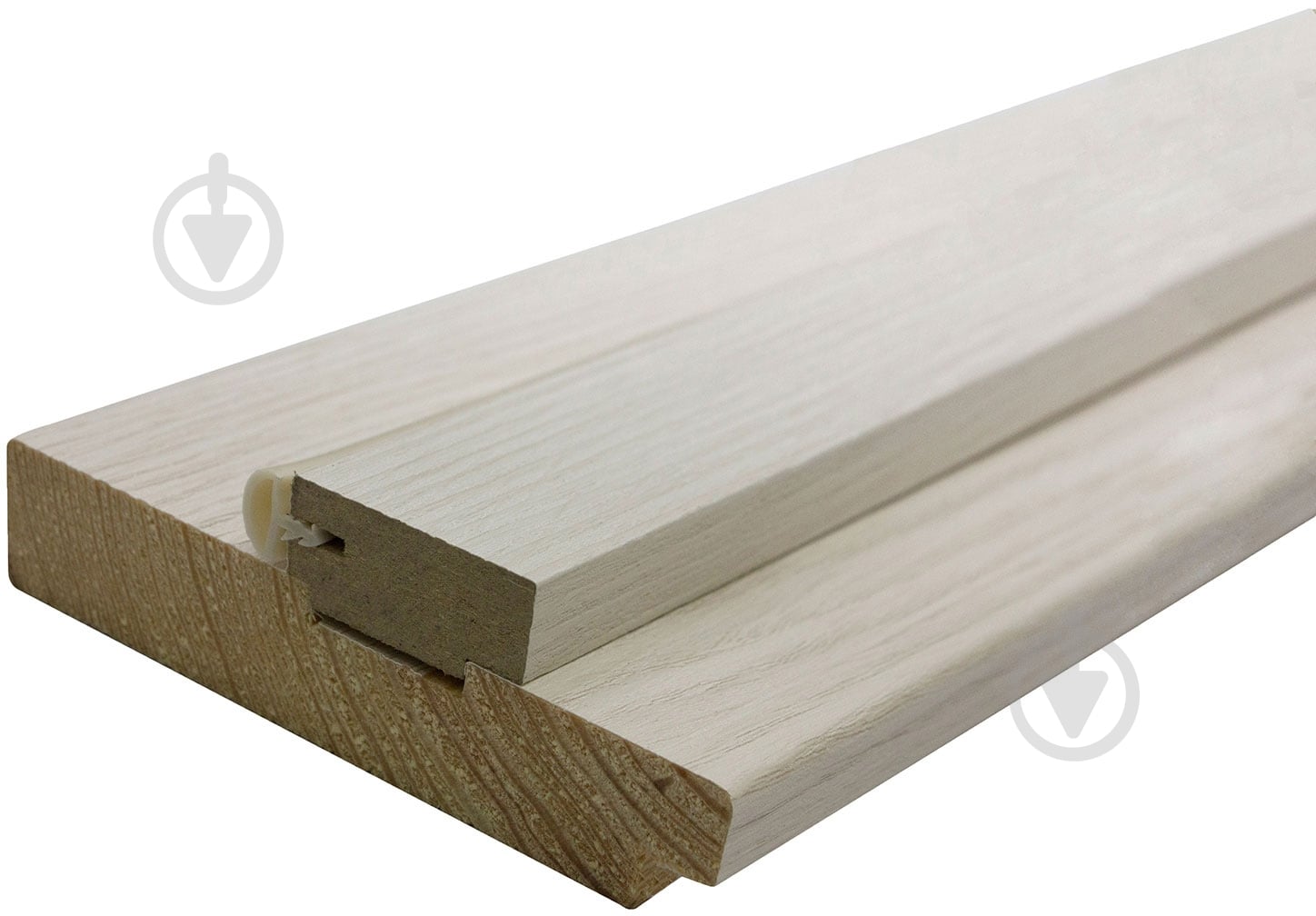 Дверная коробка ОМіС ПВХ Cortex с уплотнителем 80х34 мм Дуб Bianco - фото 1