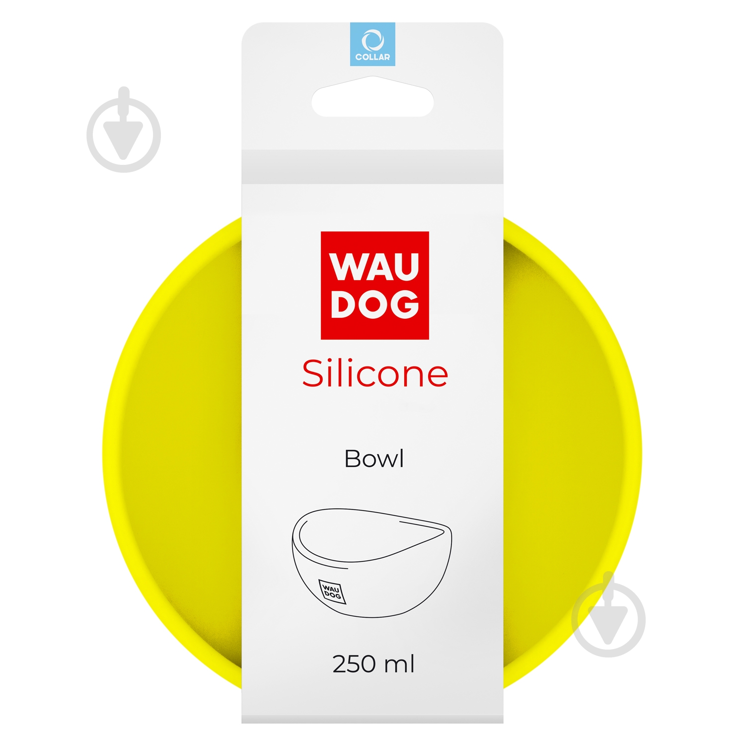 Миска WAUDOG Silicone жовта - фото 1 Миска WAUDOG Silicone жовта - фото 1