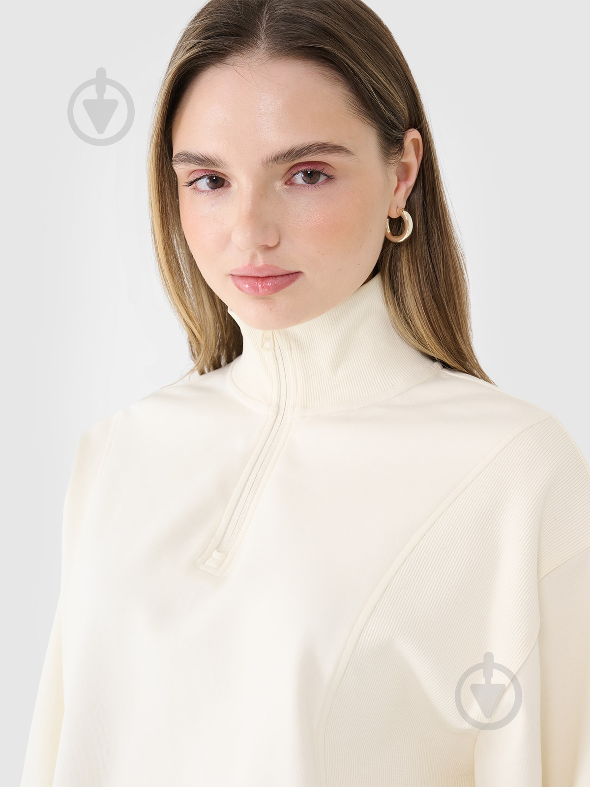 Свитшот 4F SWEATSHIRT F1545 4FWSS25TSWSF1545-11S р.XL бежевый - фото 2