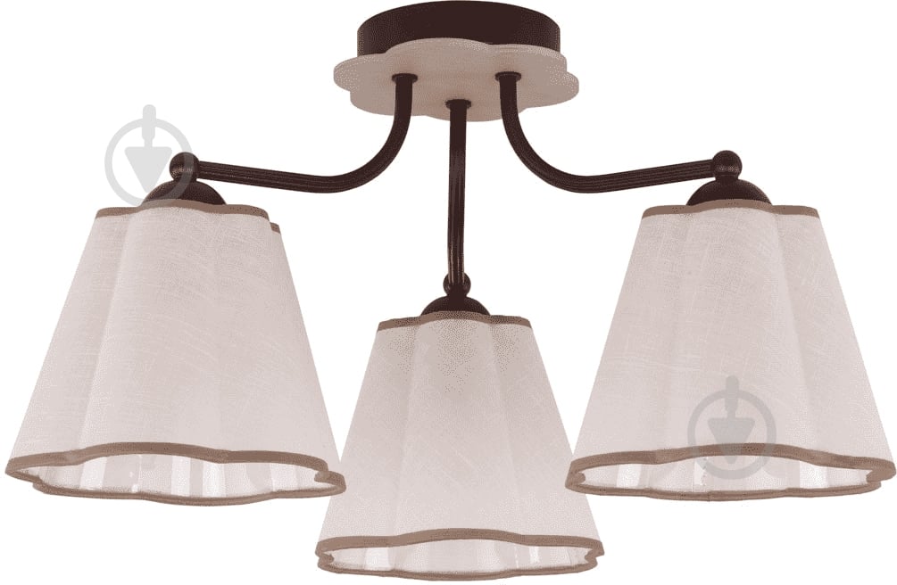Люстра TK Lighting STOKROTKA VENGE 3x60 Вт E27 бежевый 1273 - фото 1