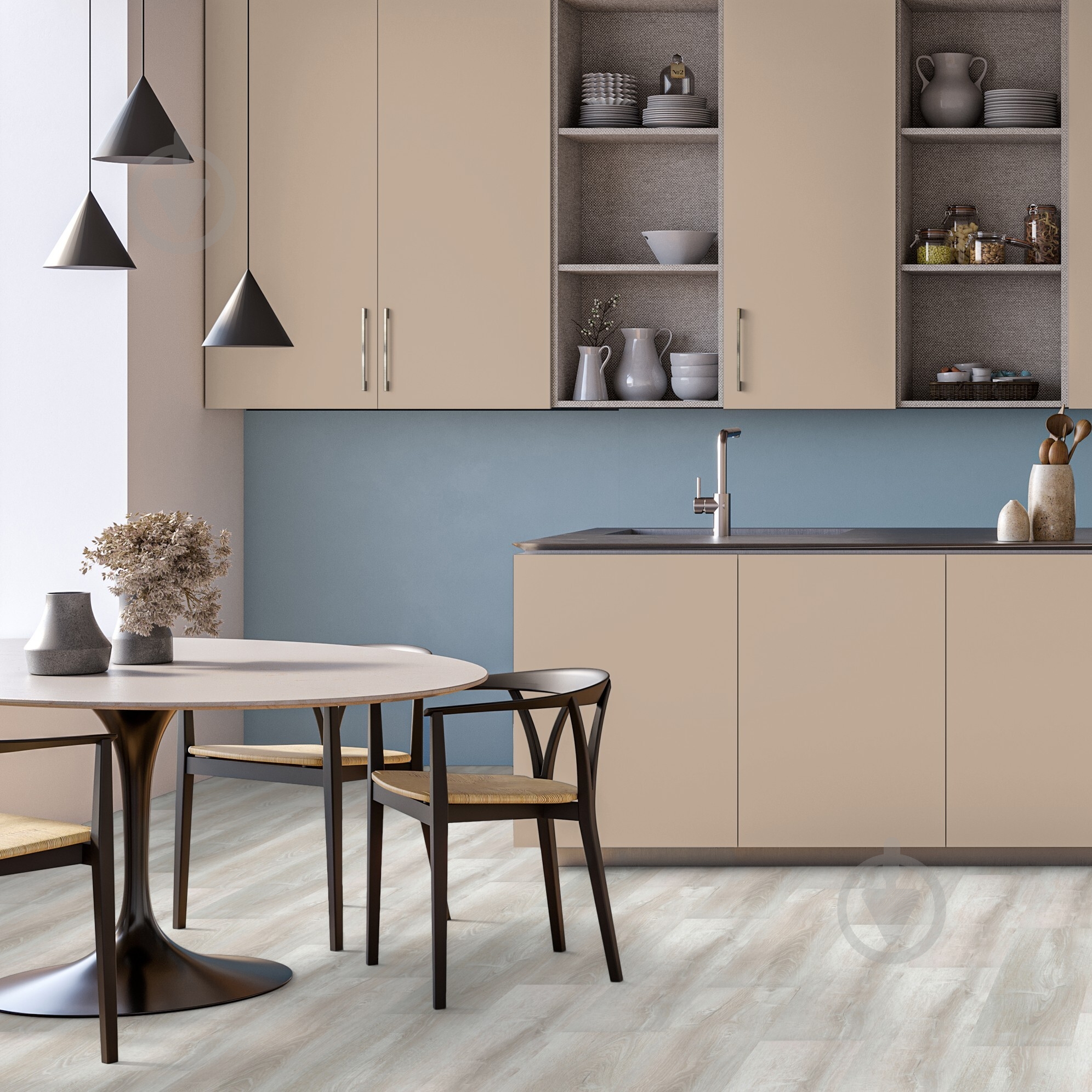 Фасад для кухни KS Wood Светло-коричневый мат Р008 176x596 н/св NLC - фото 3