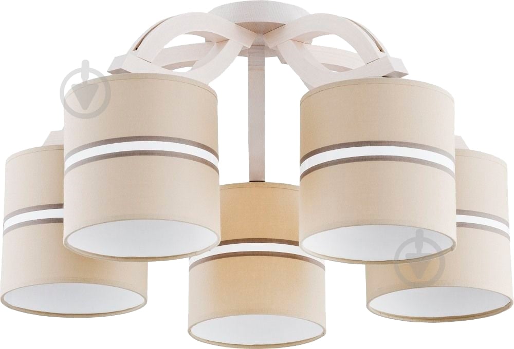Люстра TK Lighting CORTES NATUR 5x60 Вт E27 бежевий 158 - фото 1