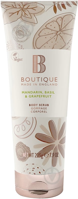 Скраб для тела BOUTIQUE Mandarin, Basil&Grapefruit 225 мл - фото 1 Скраб для тела BOUTIQUE Mandarin, Basil&Grapefruit 225 мл - фото 1