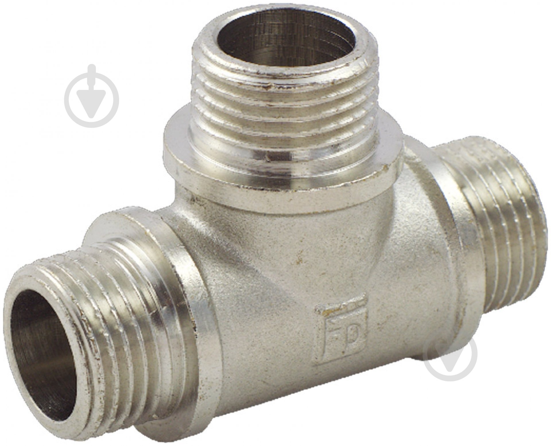 Тройник комбинированный ННН FADO S.r.l никель 1/2" - фото 1 Тройник комбинированный ННН FADO S.r.l никель 1/2" - фото 1