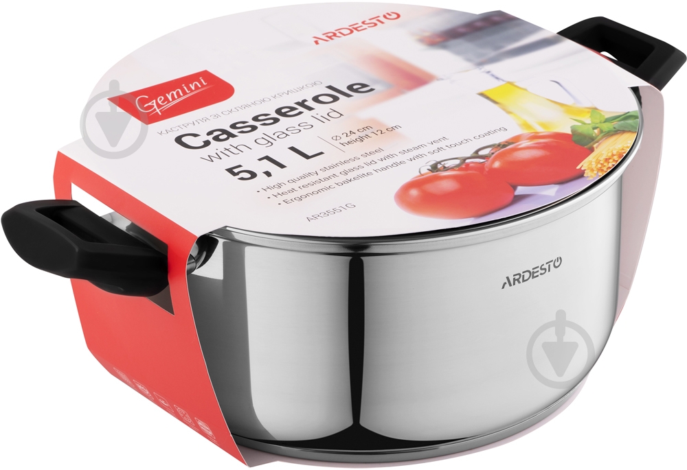 Каструля Ardesto Gemini 5.1 л AR3551G - фото 4