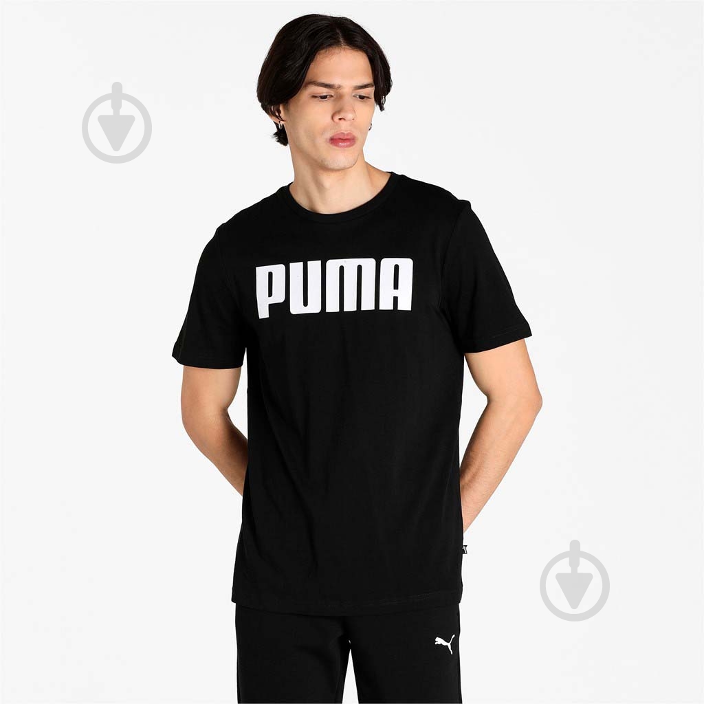 Футболка Puma ESS Tee 84722301 р.S черный - фото 1