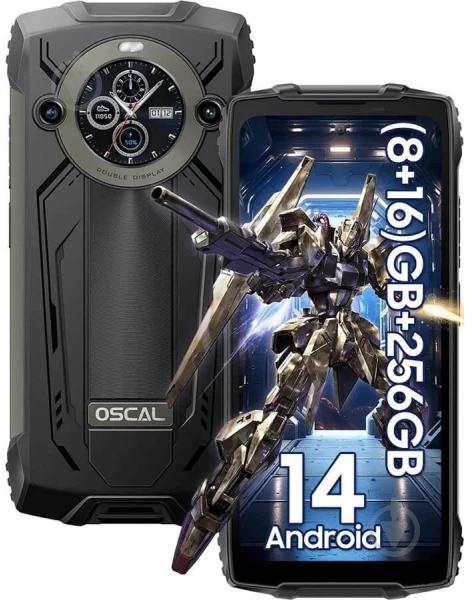 Смартфон Oscal Pilot 2 8/256GB black (Pilot 2 8/256GB Black) - фото 1