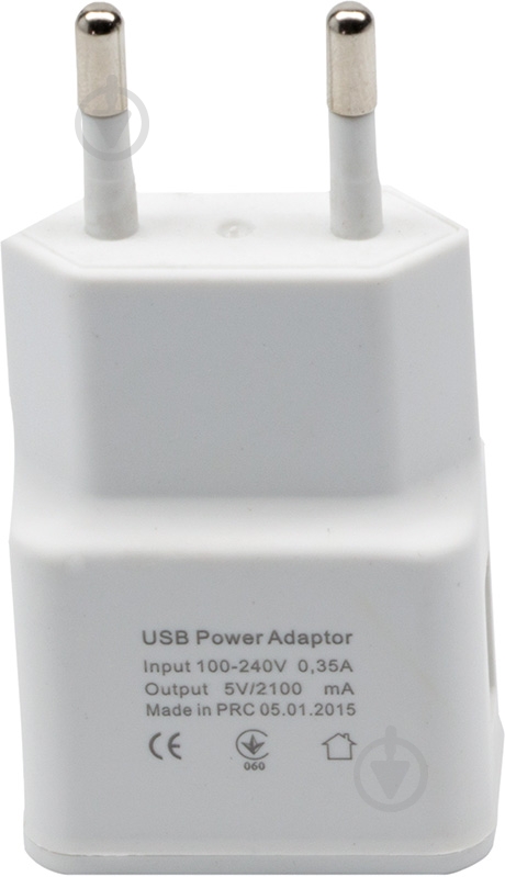 Мережевий зарядний пристрій Luxe Cube 2,1А USB white - фото 2