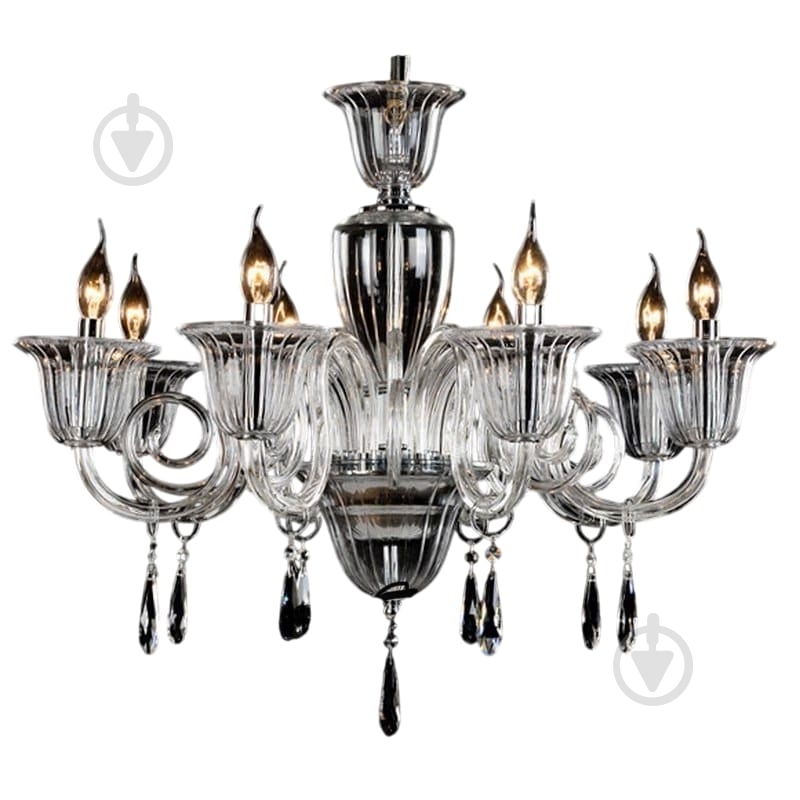 Люстра подвесная EVT Lighting 8xE14 прозрачный/хром MLP-179336/8 - фото 1