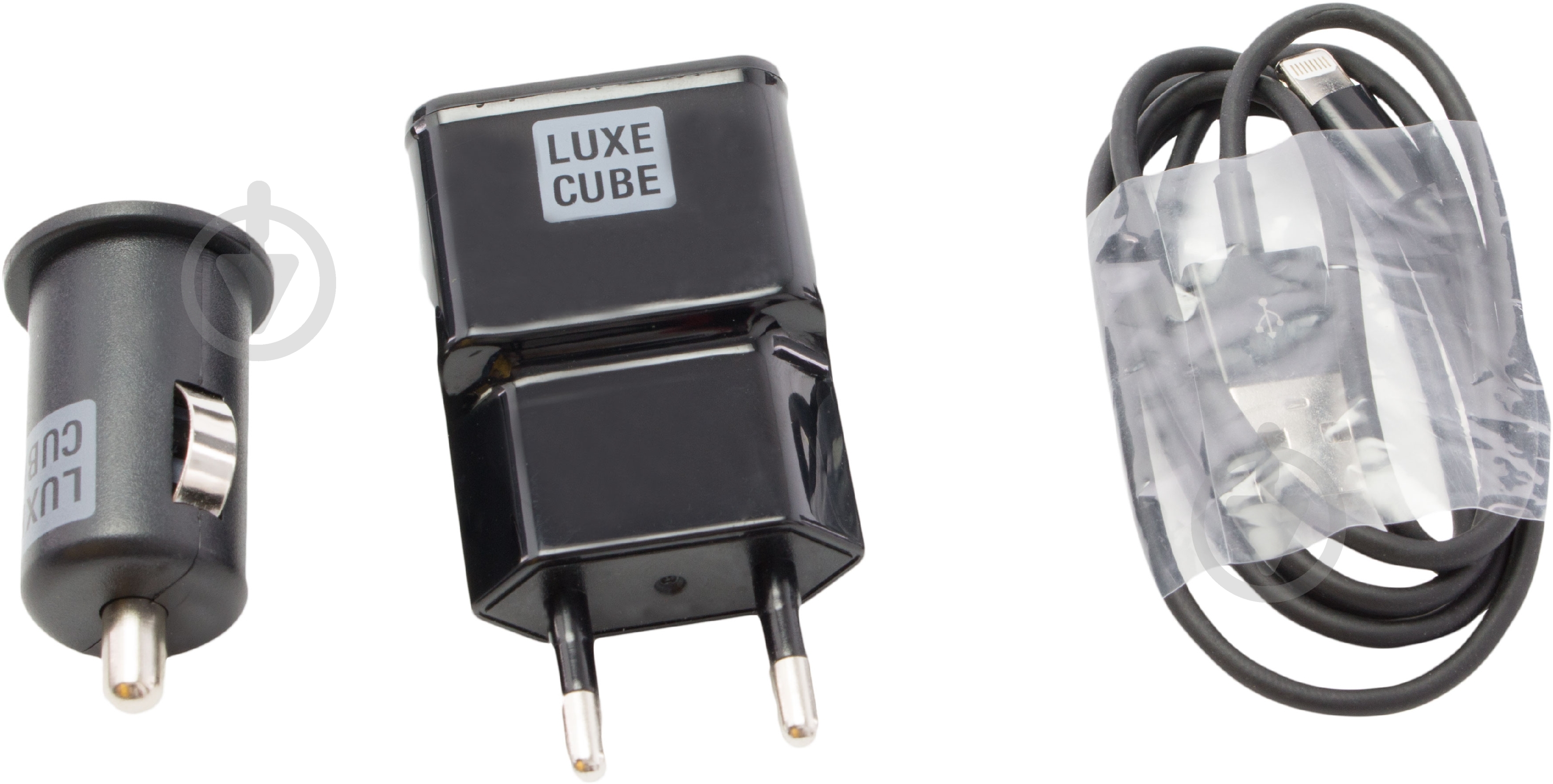 Зарядный комплект Luxe Cube 3IN1 2,1А Lightning Black - фото 5 Зарядный комплект Luxe Cube 3IN1 2,1А Lightning Black - фото 5