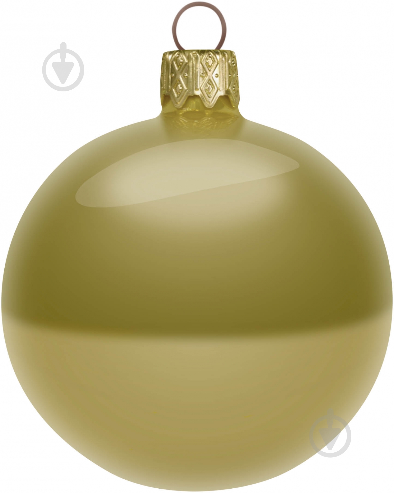 Шар стеклянный d50 50 мм золотой - фото 1