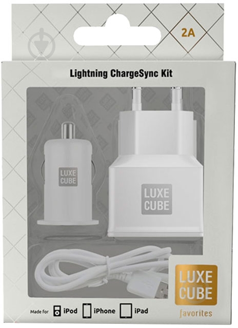 Зарядное устройство Luxe Cube 3в1 2 А Lightning White - фото 2 Зарядное устройство Luxe Cube 3в1 2 А Lightning White - фото 2