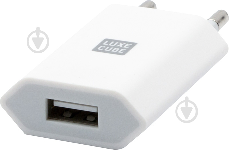 Сетевое зарядное устройство Luxe Cube 1А USB white - фото 1