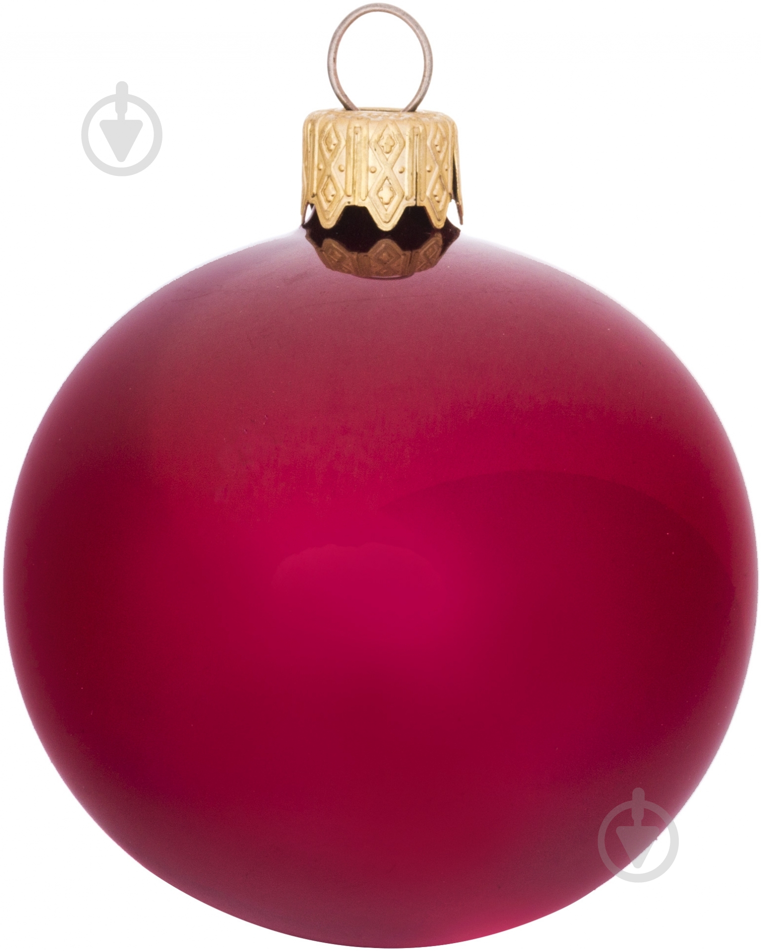 Шар стеклянный d60 60 мм красный - фото 1