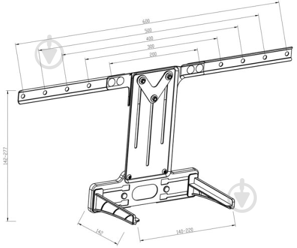 Кріплення для телевізора iTech TVD-25 фіксовані чорний - фото 2