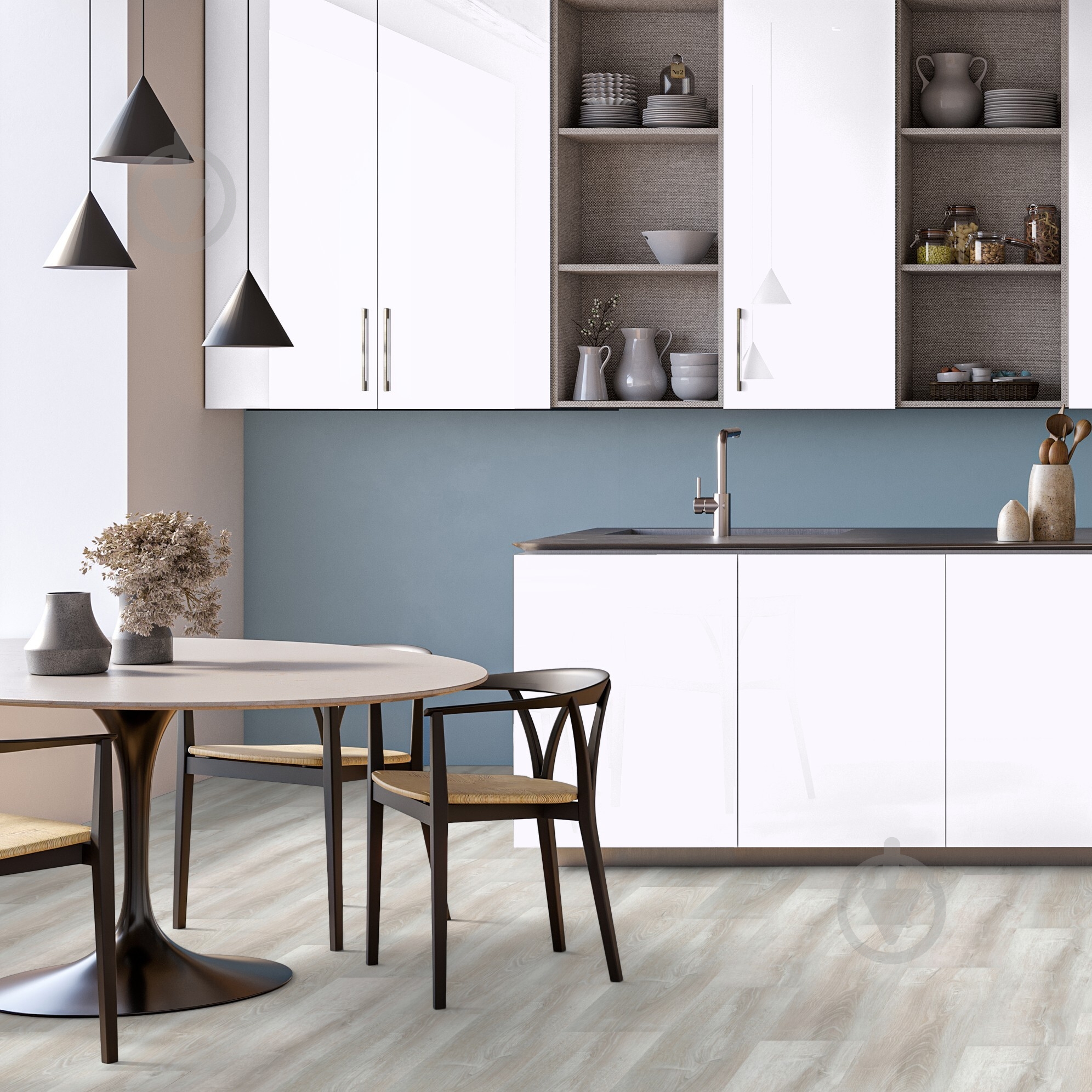 Фасад для кухни KS Wood Белый глянец Р100 355x596 - фото 3 Фасад для кухни KS Wood Белый глянец Р100 355x596 - фото 3