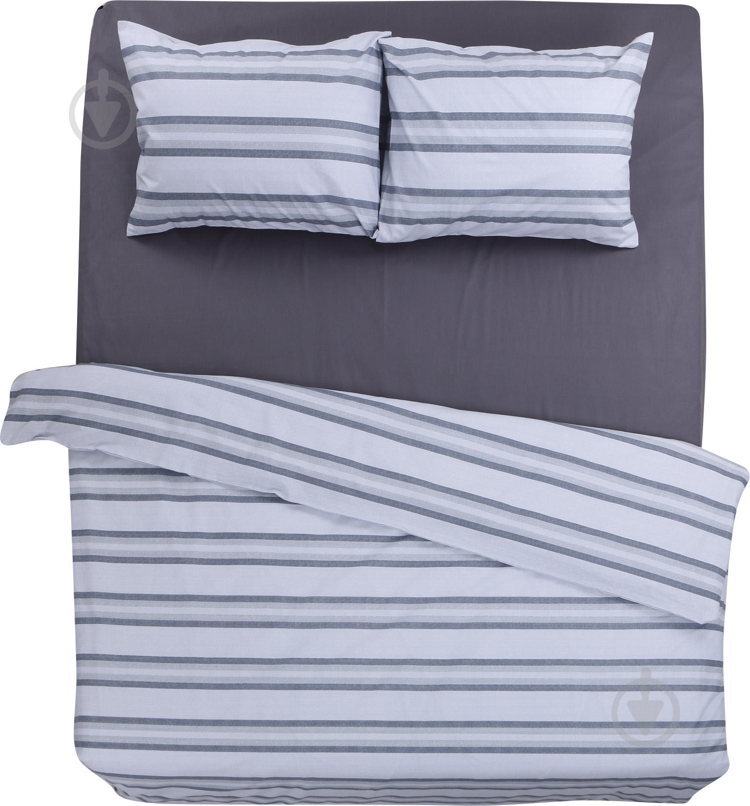 Комплект постельного белья Basic 2,0 серый серый La Nuit (без простыни) - фото 1