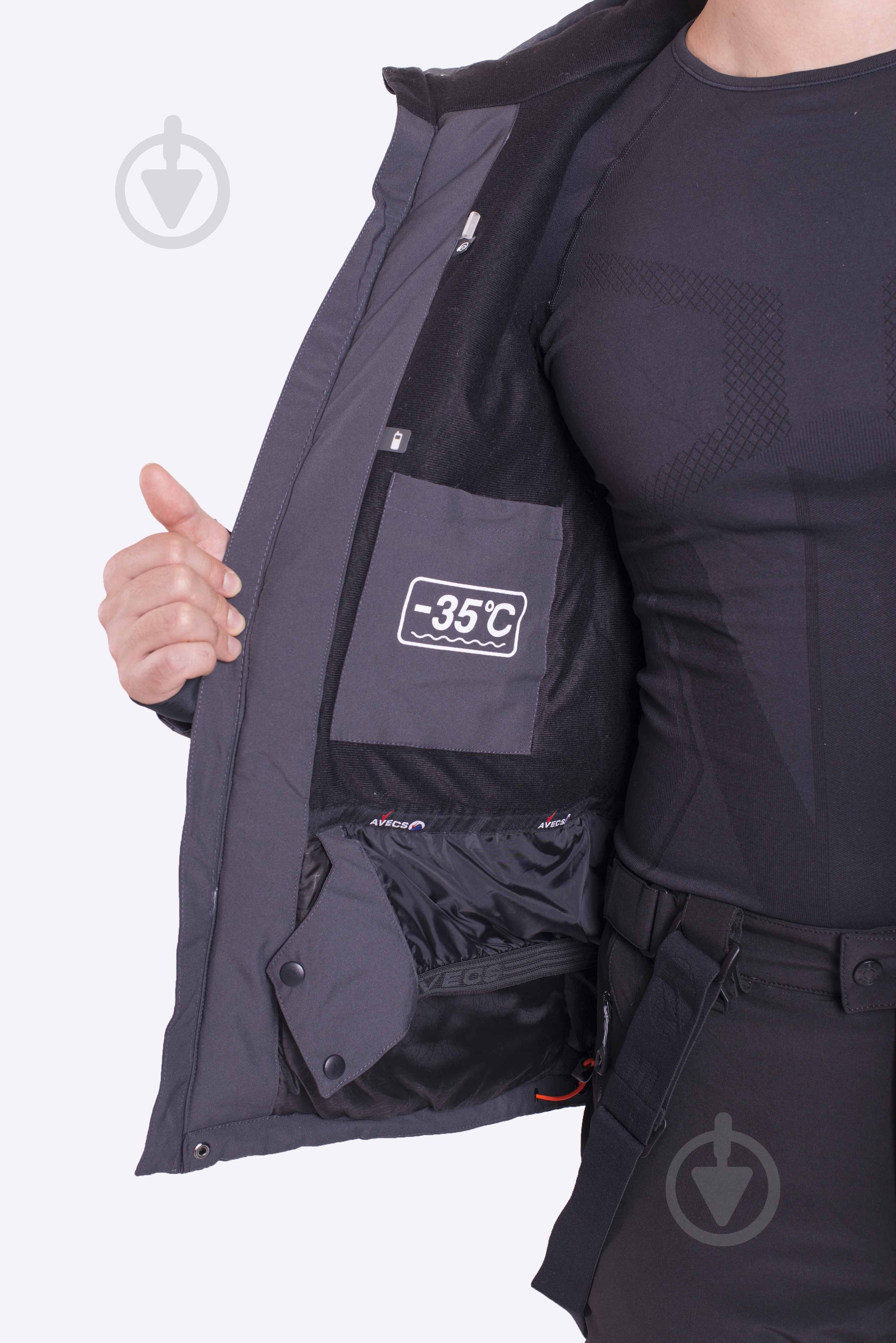 Куртка мужская зимняя Avecs AV-70399/2 р.XXL серая - фото 2 Куртка мужская зимняя Avecs AV-70399/2 р.XXL серая - фото 2