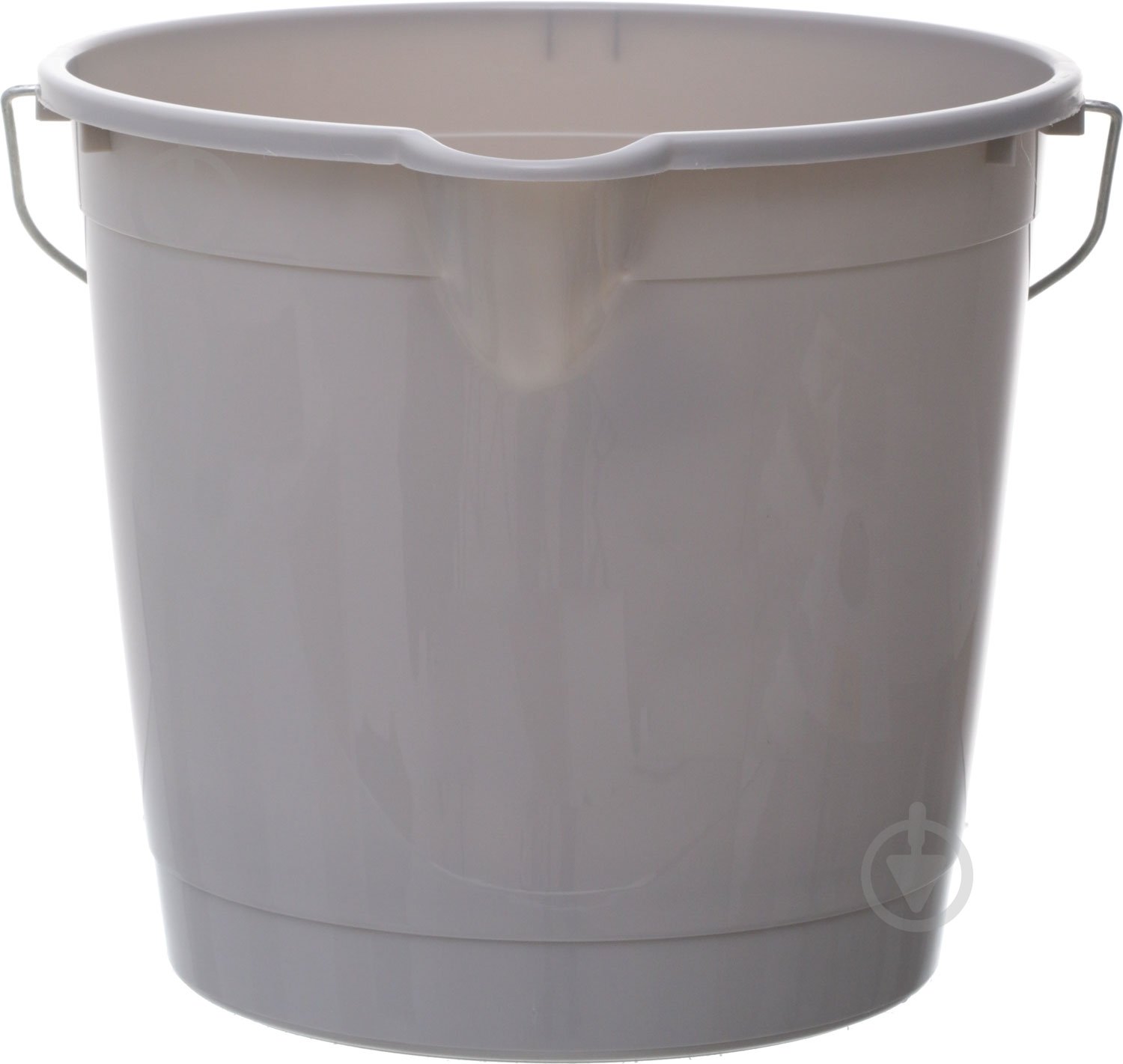 Ведро обычное Apex 10 л серый - фото 1
