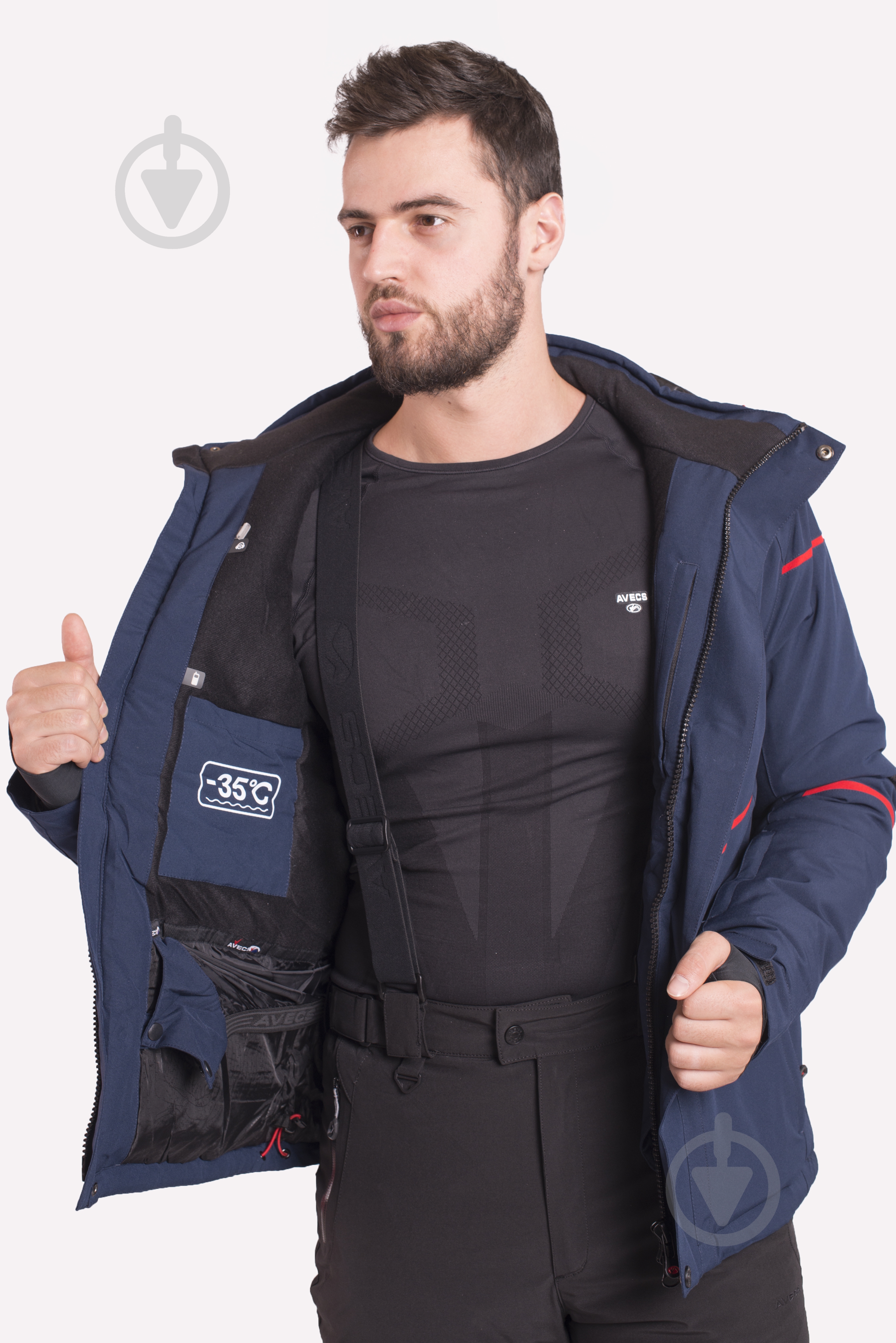 Куртка мужская зимняя Avecs AV-70399B/3 р.XXXXL синяя - фото 1