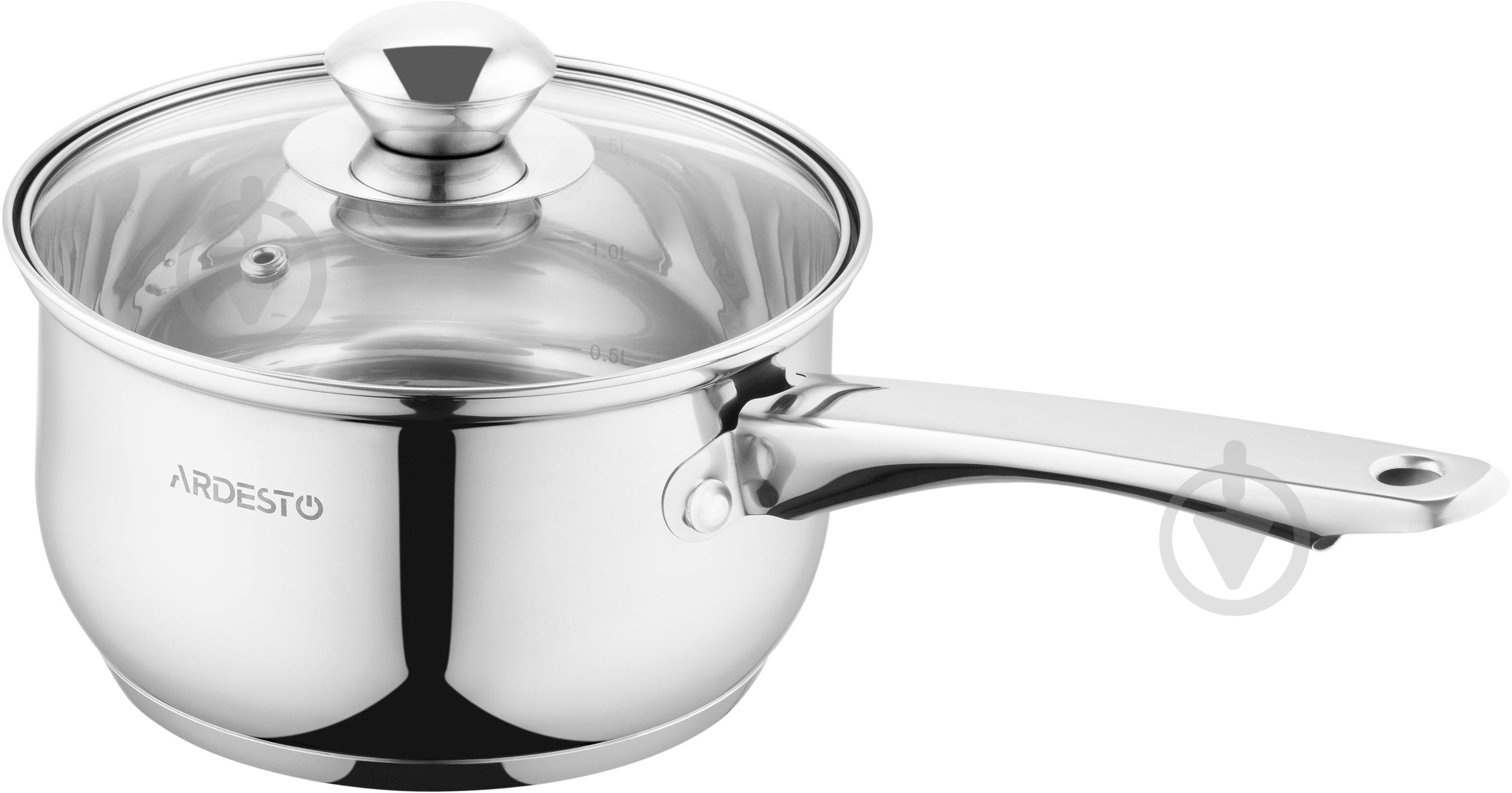 Ківш Ardesto Gemini Gourmet 1,6 л нержавіюча сталь AR1916GSS - фото 1 Ківш Ardesto Gemini Gourmet 1,6 л нержавіюча сталь AR1916GSS - фото 1