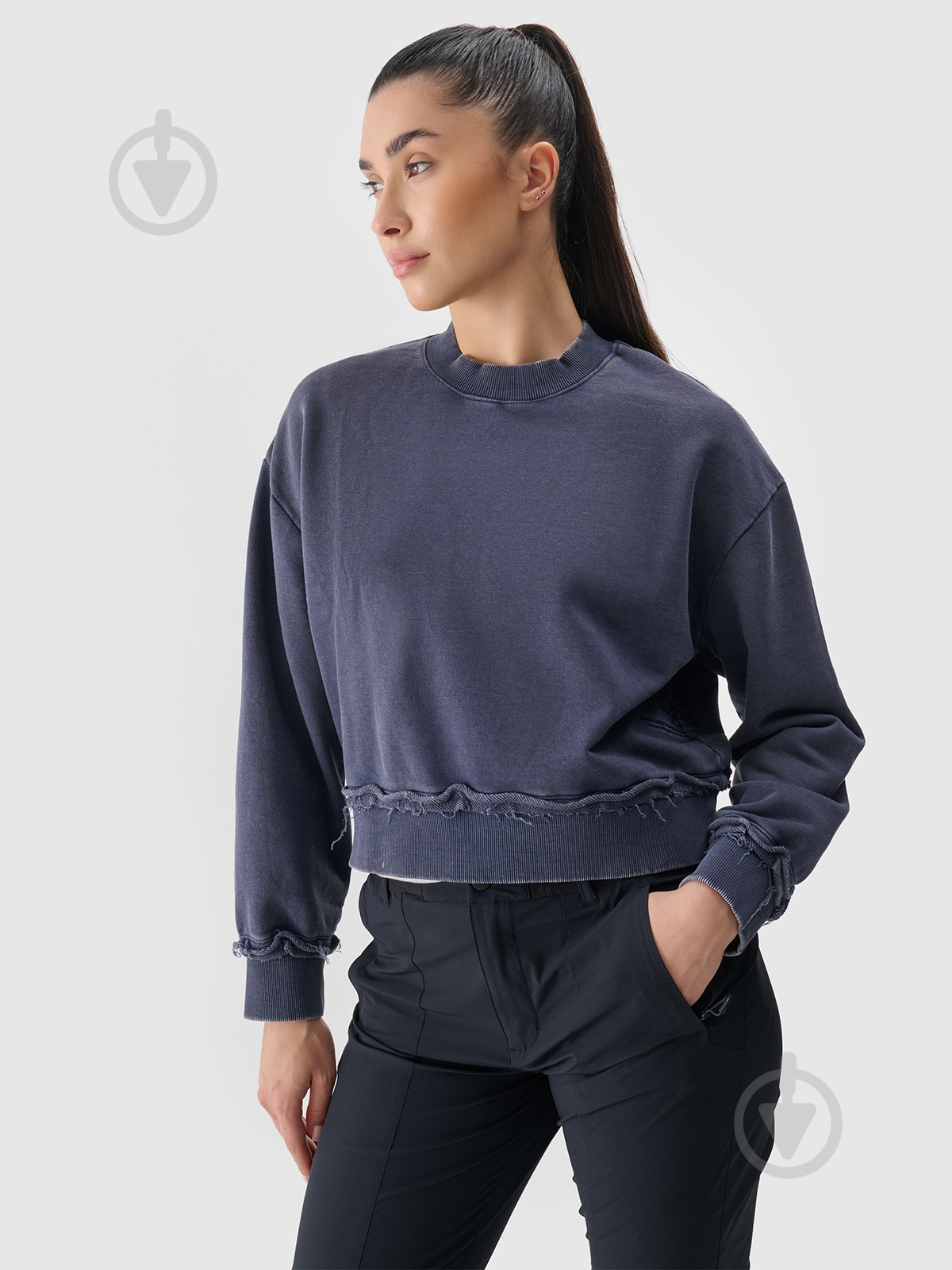 Свитшот 4F SWEATSHIRT F1742 4FWSS25TSWSF1742-22S р.XS синий - фото 1 Свитшот 4F SWEATSHIRT F1742 4FWSS25TSWSF1742-22S р.XS синий - фото 1
