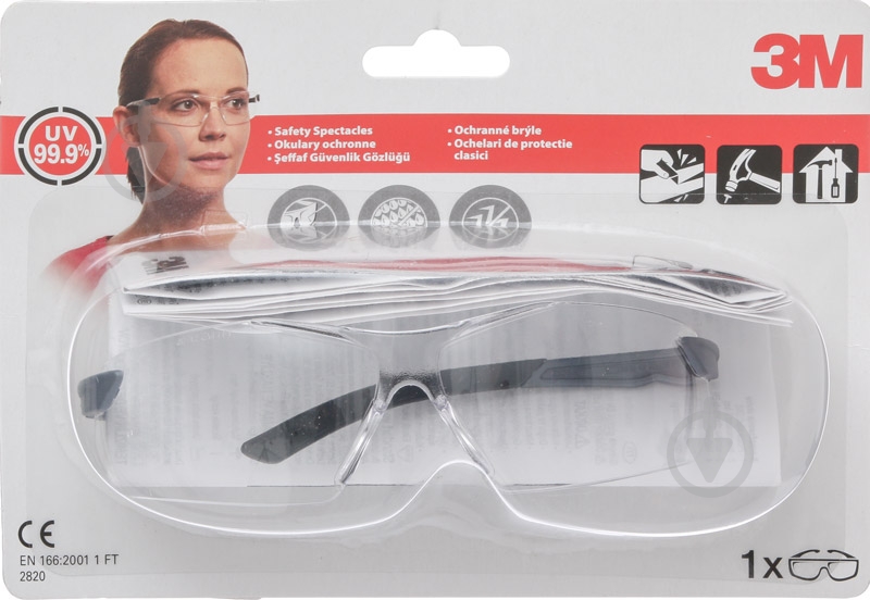 Очки защитные 3M Clear C1 2820 - фото 4