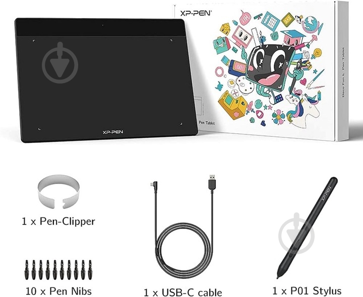 Планшет графический XP-Pen Deco Fun XS_BK black - фото 3