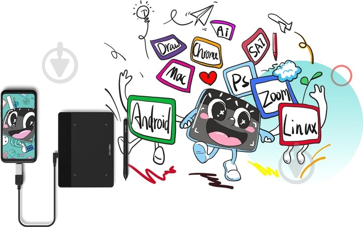 Планшет графический XP-Pen Deco Fun XS_BK black - фото 12