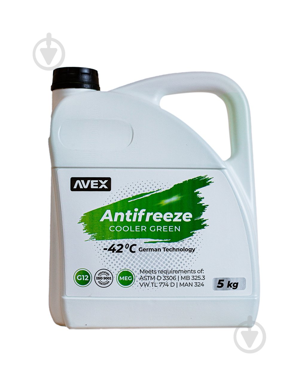Антифриз Avex Cooler Green MEG -42 ° G12 от -40 до +110 готовый 5 кг зеленый - фото 1 Антифриз Avex Cooler Green MEG -42 ° G12 от -40 до +110 готовый 5 кг зеленый - фото 1