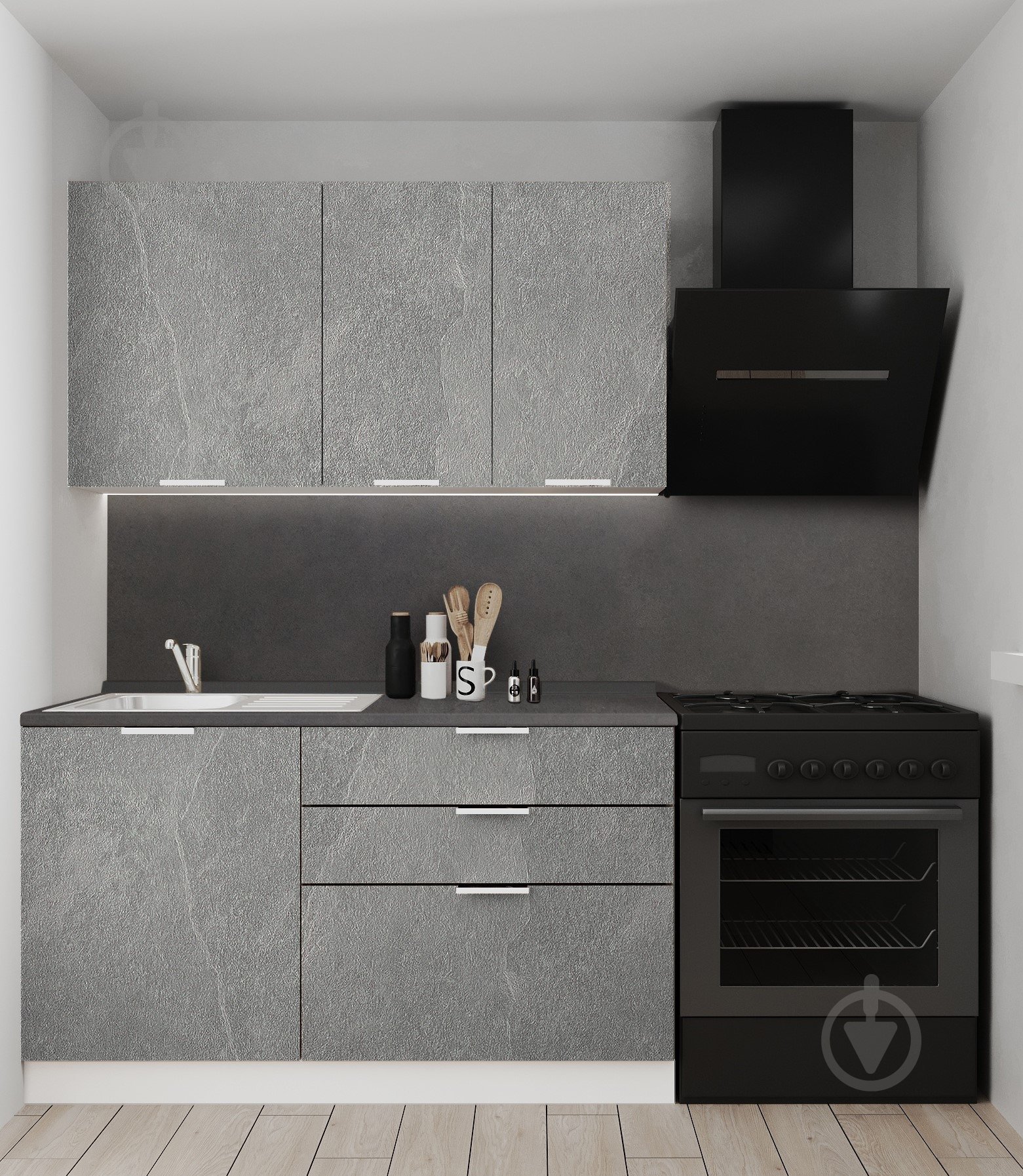 Кухня LuxeForm МС SMART Істрія без стільниці МДФ 1,4 м - фото 2