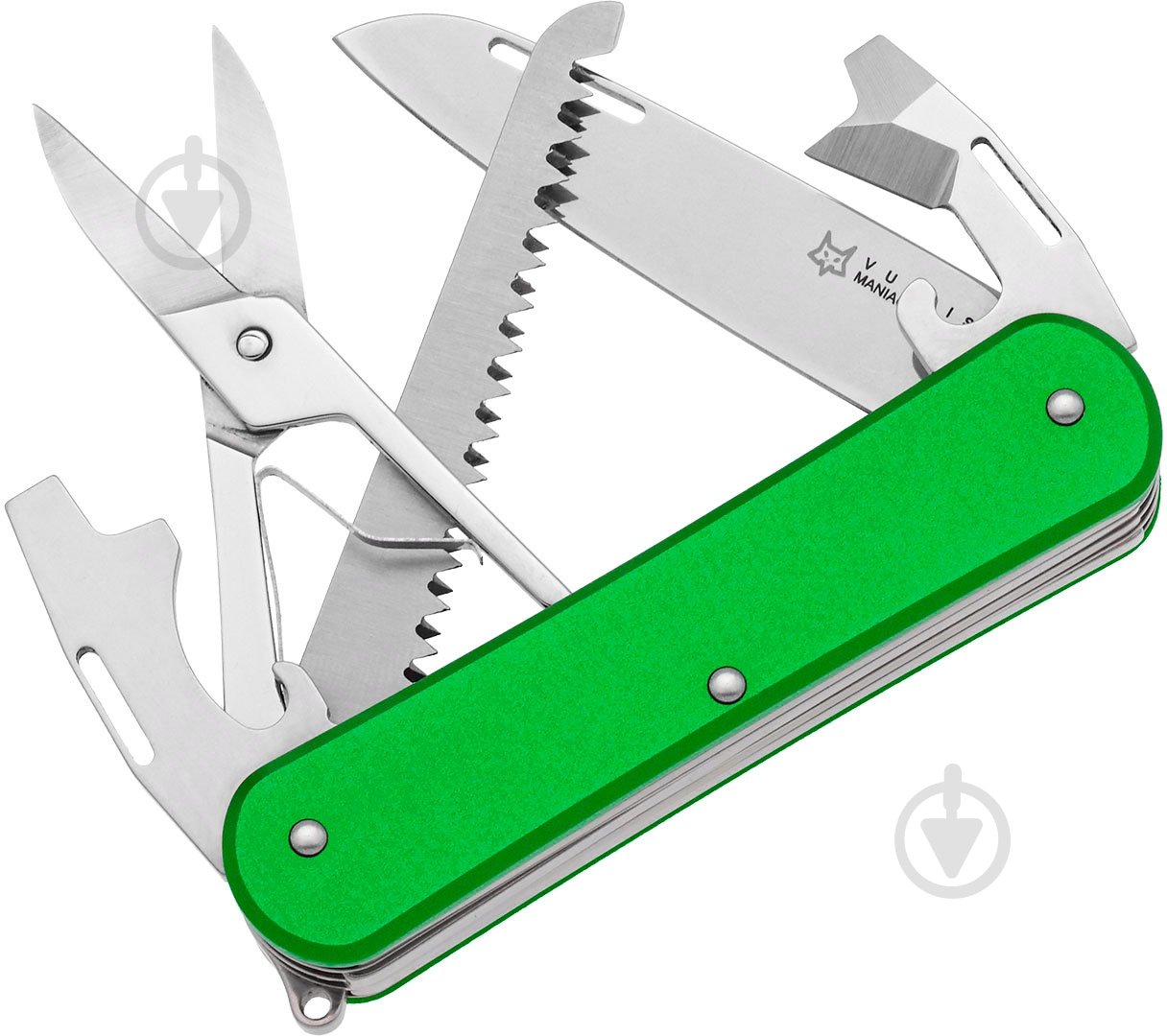 Ніж багатофункціональний Fox Vulpis Aluminium 5 инструментов ц:od green 1753.06.89 - фото 1
