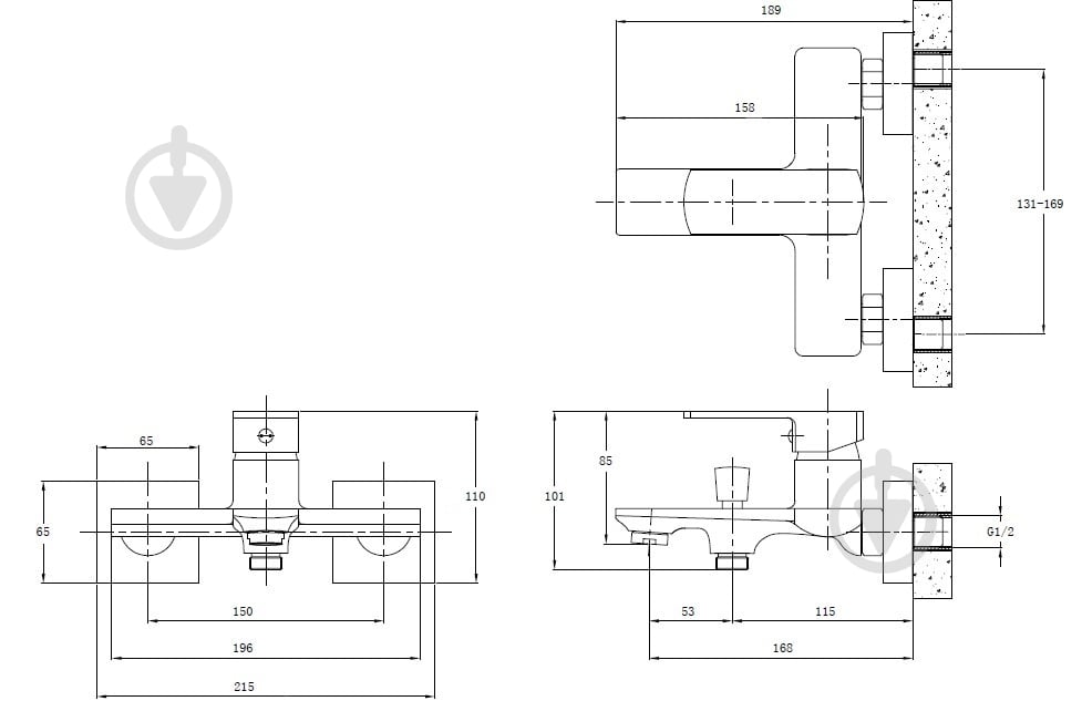 Смеситель для ванны Mixxen WAKE хром MXYA0777 - фото 2