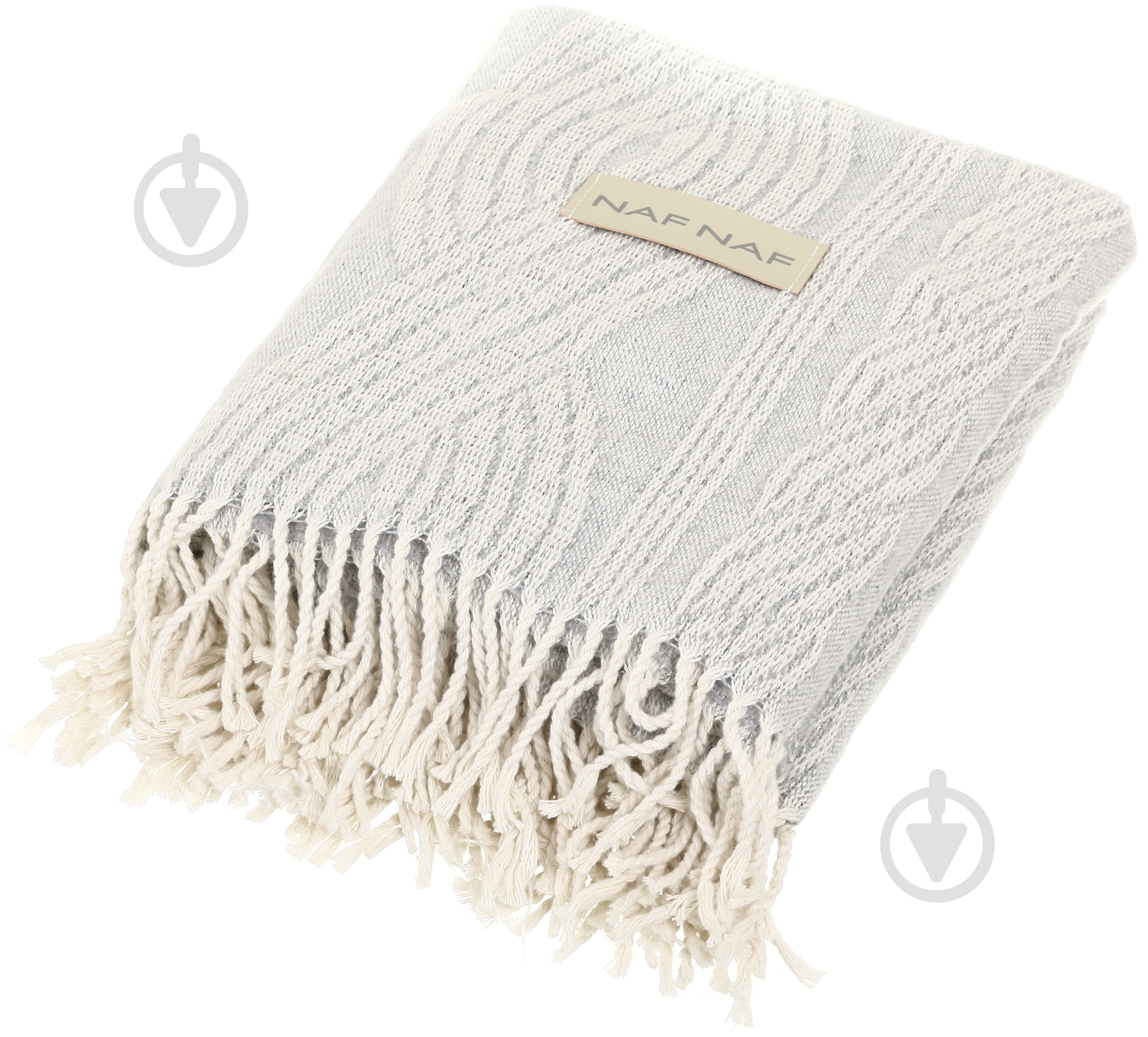 Плед Naf Naf Braid 130x170 см світло-сірий Guy Laroche Paris - фото 2 Плед Naf Naf Braid 130x170 см світло-сірий Guy Laroche Paris - фото 2