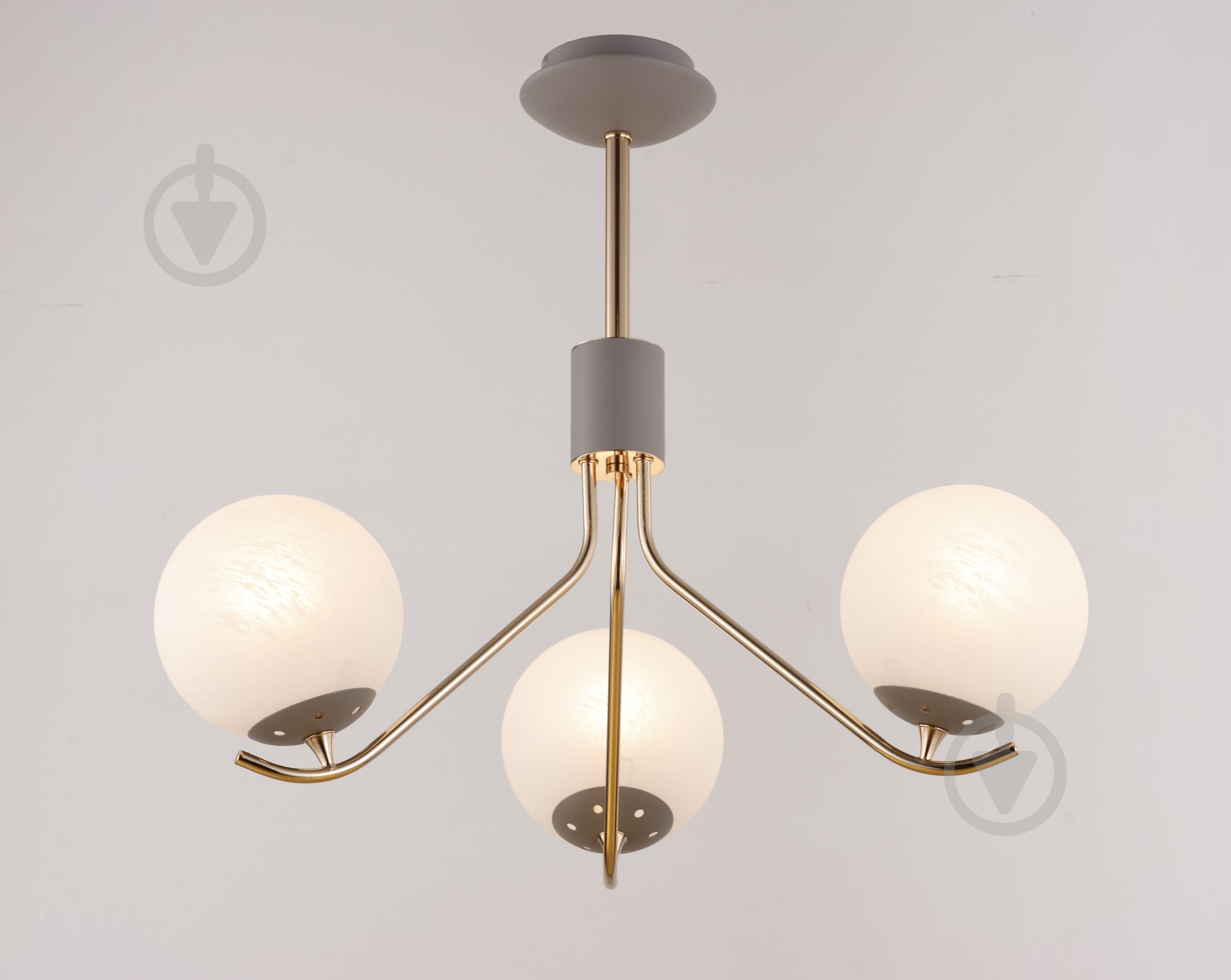 Люстра WunderLicht 3x40 Вт E14 серый/золотой KK5772-43 - фото 1