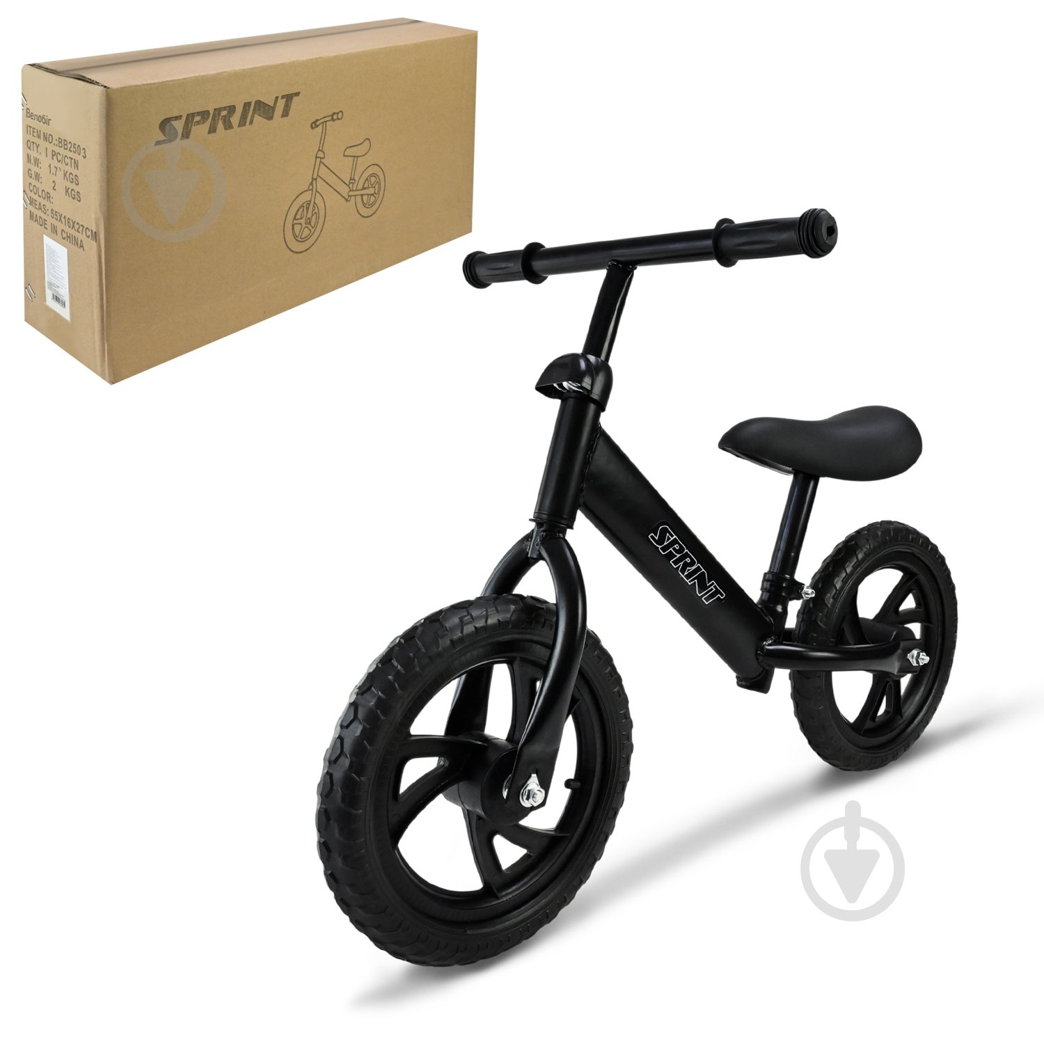 Беговел-велосипед Shantou BB2503 черный - фото 1 Беговел-велосипед Shantou BB2503 черный - фото 1