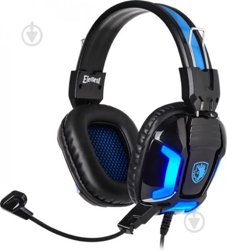 Гарнитура игровая Sades SA-702 Element black/blue (sa702bl) - фото 1