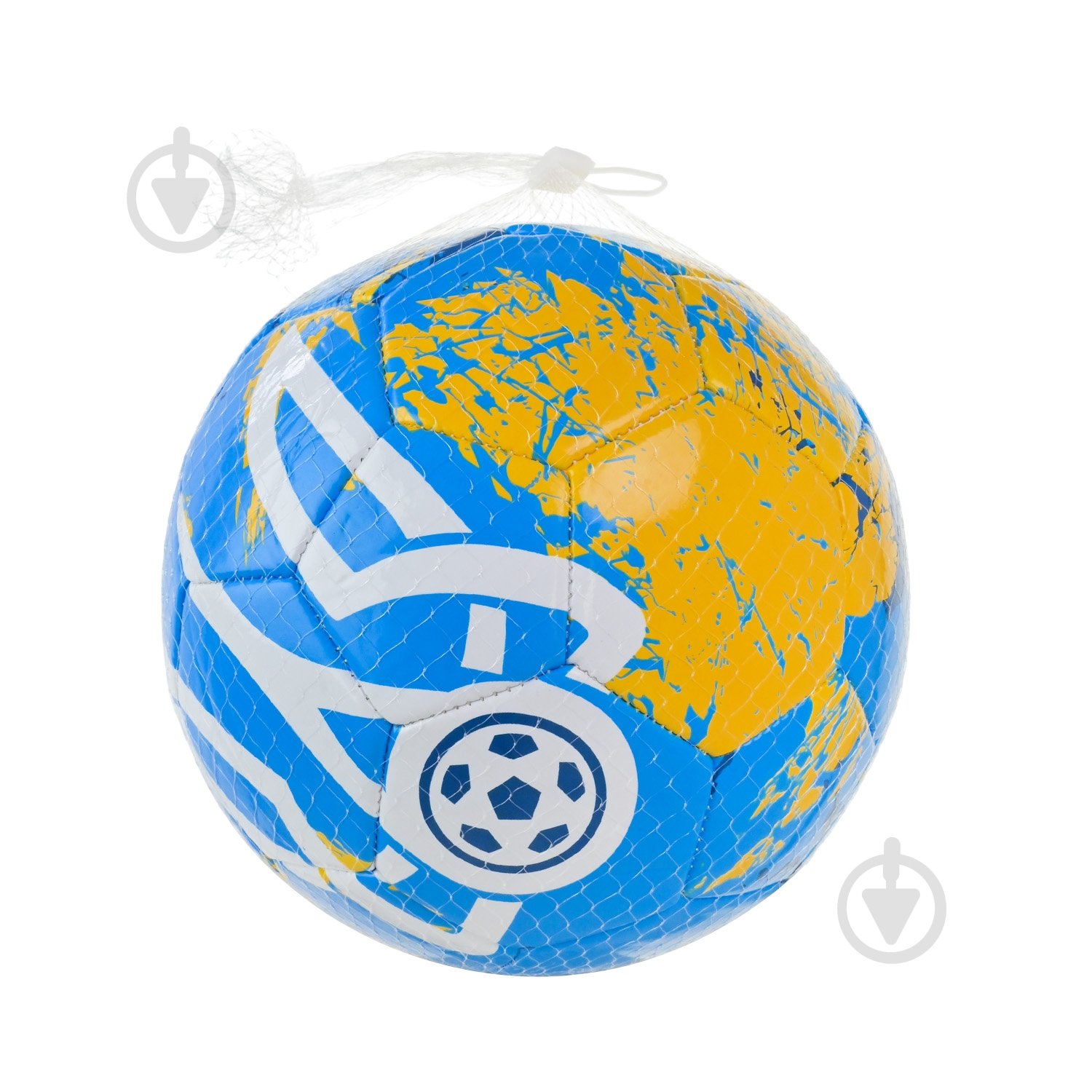 Футбольный мяч Shantou Патриотический 280 г желто-голубой - фото 3
