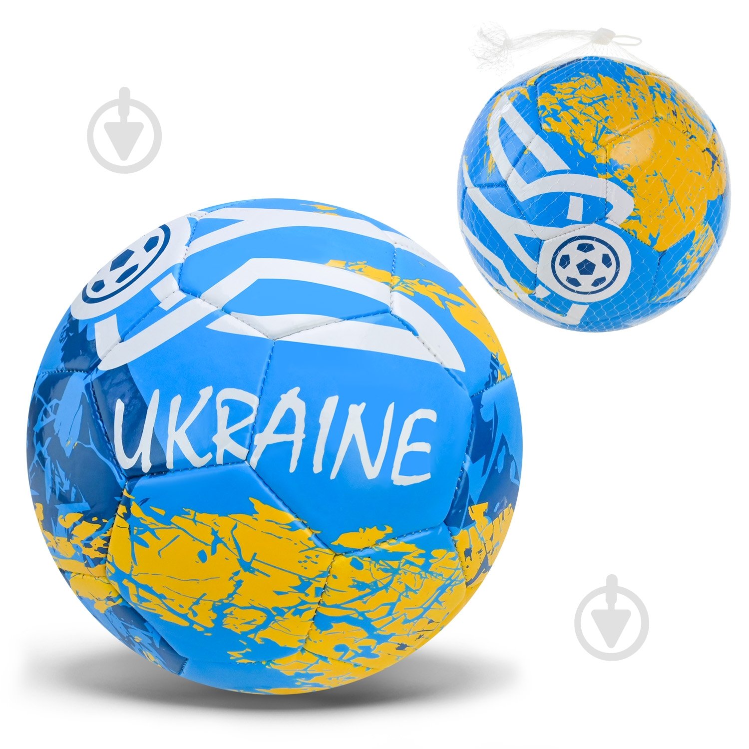 Футбольный мяч Shantou Патриотический 280 г желто-голубой - фото 1