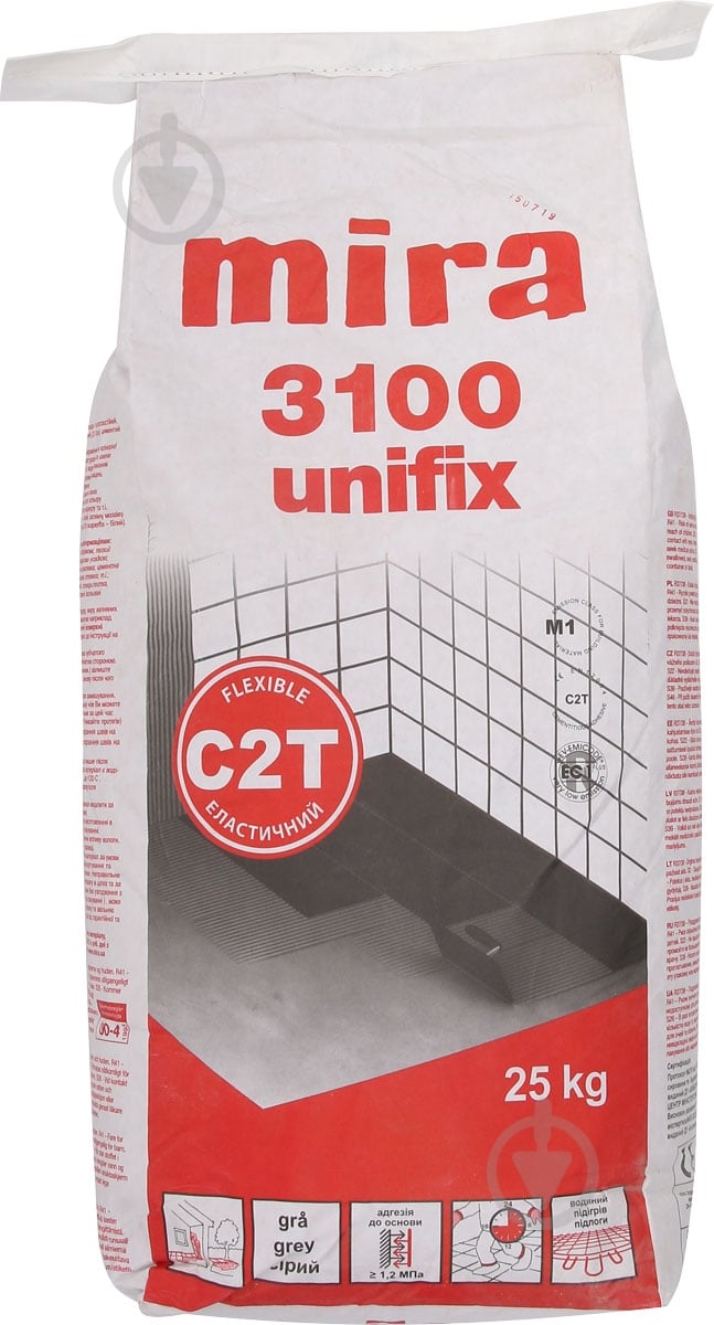 Клей для плитки Mira 3100 Unifix 25 кг - фото 1