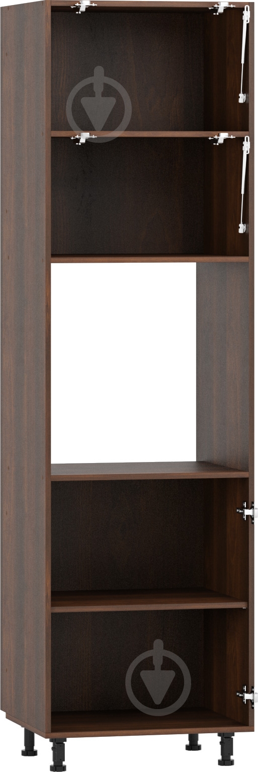 Пенал под духовку 600x2140x560 мм орех темный - фото 1