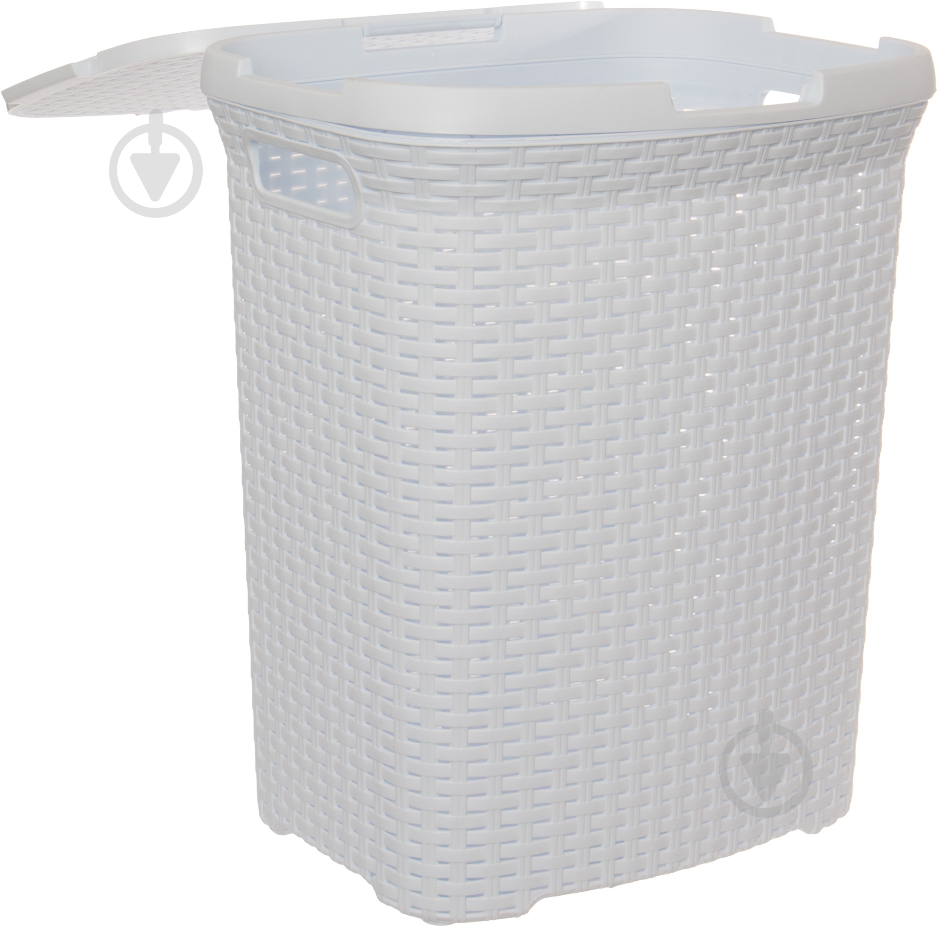 Корзина для белья Rattan 510х420х330 мм 45 л белый - фото 3