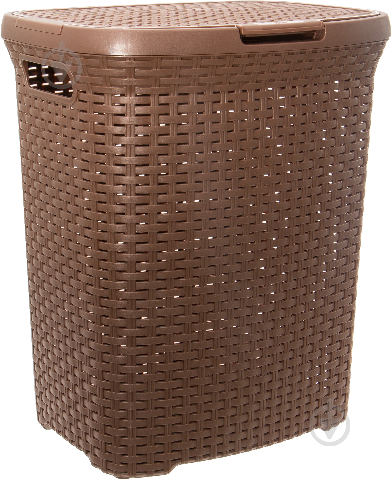 Кошик для білизни Rattan 510х420х330 мм 45 л коричневий - фото 1 Кошик для білизни Rattan 510х420х330 мм 45 л коричневий - фото 1