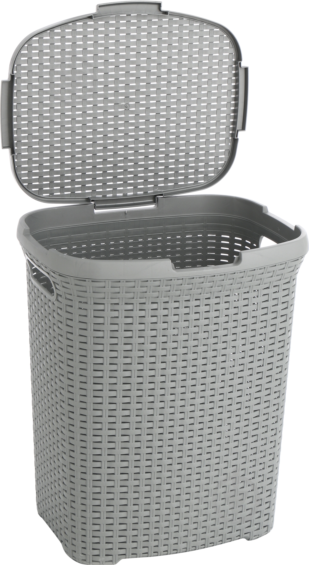 Корзина для белья Rattan 510х420х330 мм 45 л серый - фото 2