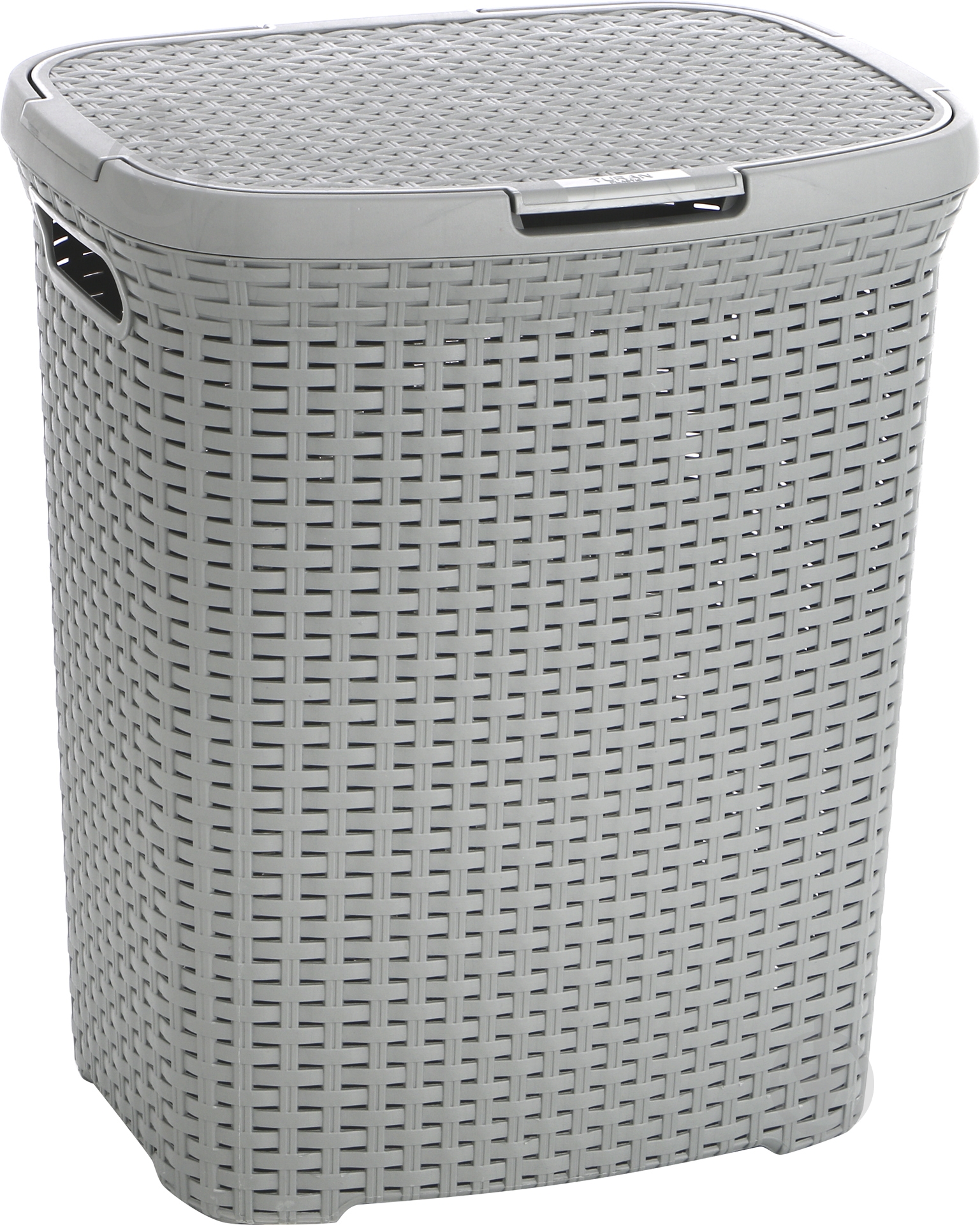 Корзина для белья Rattan 510х420х330 мм 45 л серый - фото 1