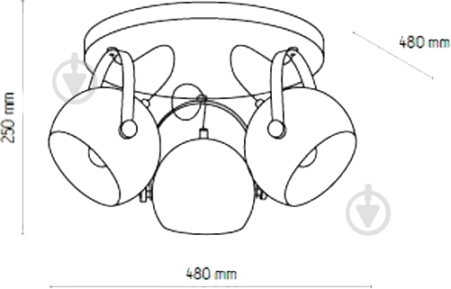 Люстра TK Lighting PARMA 3x60 Вт E27 черный 4156 - фото 2
